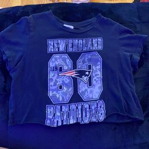 new england patriots cropped tee